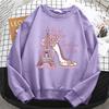 Mode Paris Print Y2k Damen Kapuzenpullover 90er Langarm Warmes Fleece Sweatshirt Weicher Rundhals Pullover Freizeit Damenbekleidung