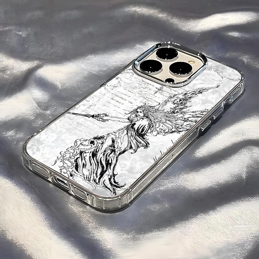 Angel Death Design Phone Case For IPhone 17 Pro Max 16 15 14 Pro Max IPhone 13 Pro Max 11 Plus Transparent Cover