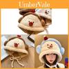 Snowman Embroidered Beanie Hat With Warm Fleece For Winter Wear