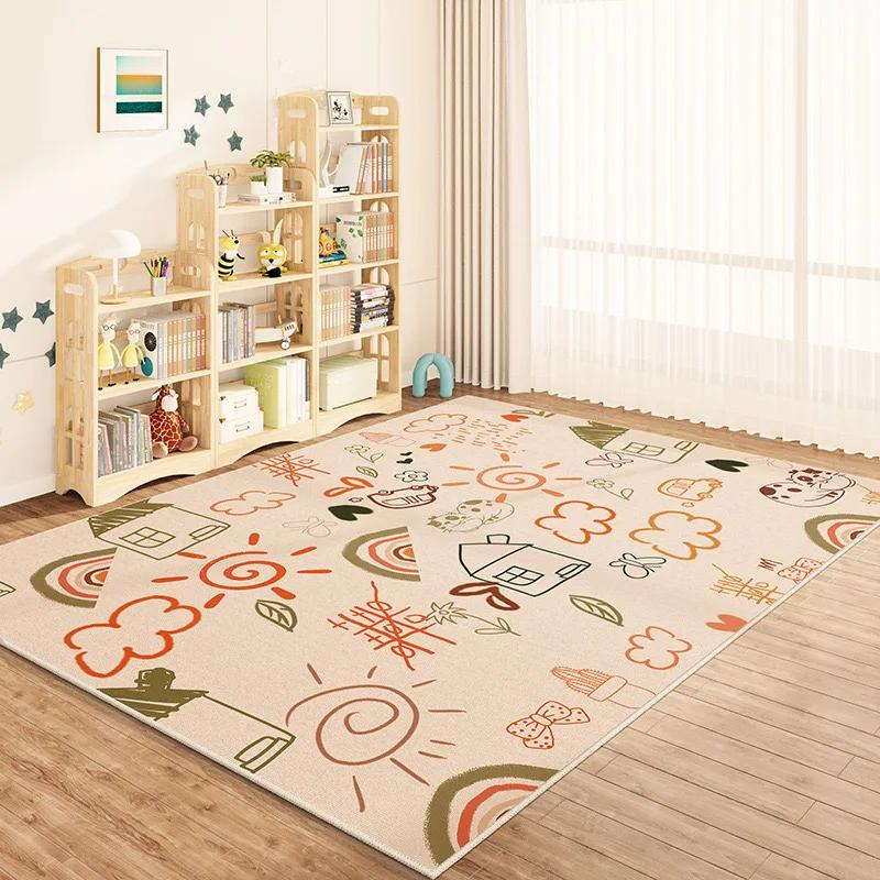 Cartoon Living Room Rug Children's Room Bedroom Soundproof Floor Mat Crawl Mat Play Mat Non-Slip Carpet Home Decor