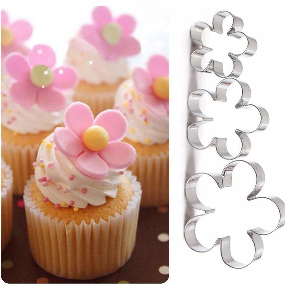 New 5pcs/1set Snowflake Cutter Cookies Stainless Steel Fondant Cake Pastry Mould Biscuit Mold