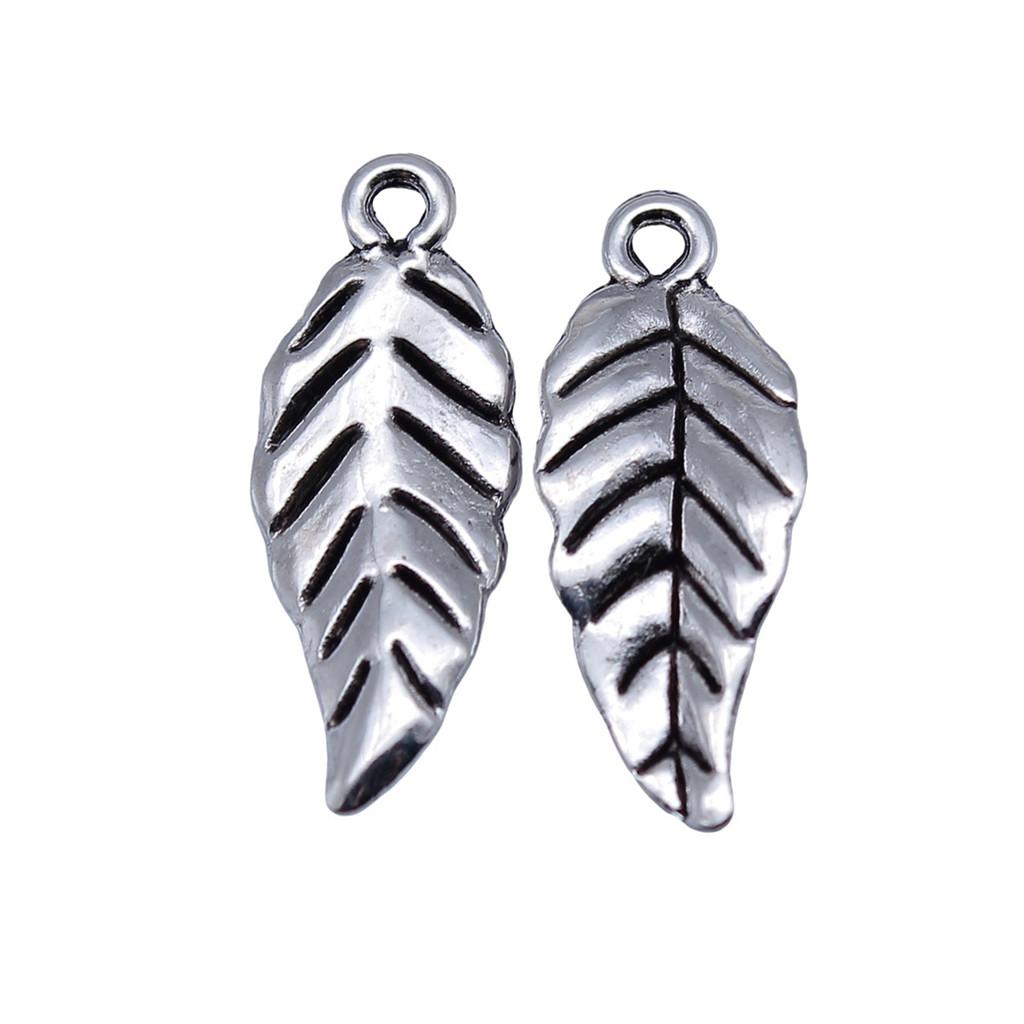 Filigree Leaf Charms Antique Alloy Pendants For Nature Inspired Jewelry