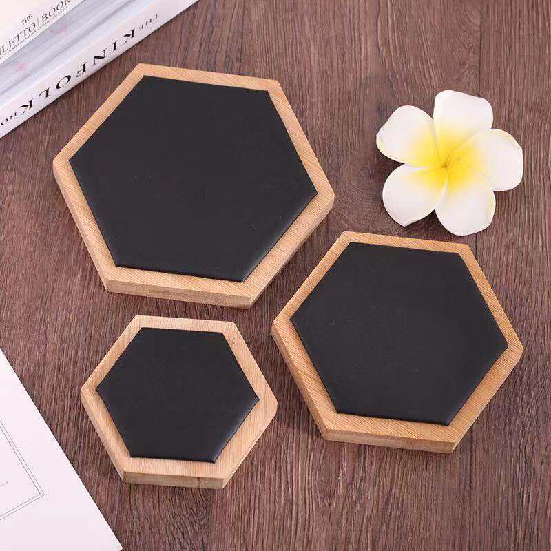 Hexagonal Bamboo Jewelry Display Set: Ring, Earrings, Necklace Stand