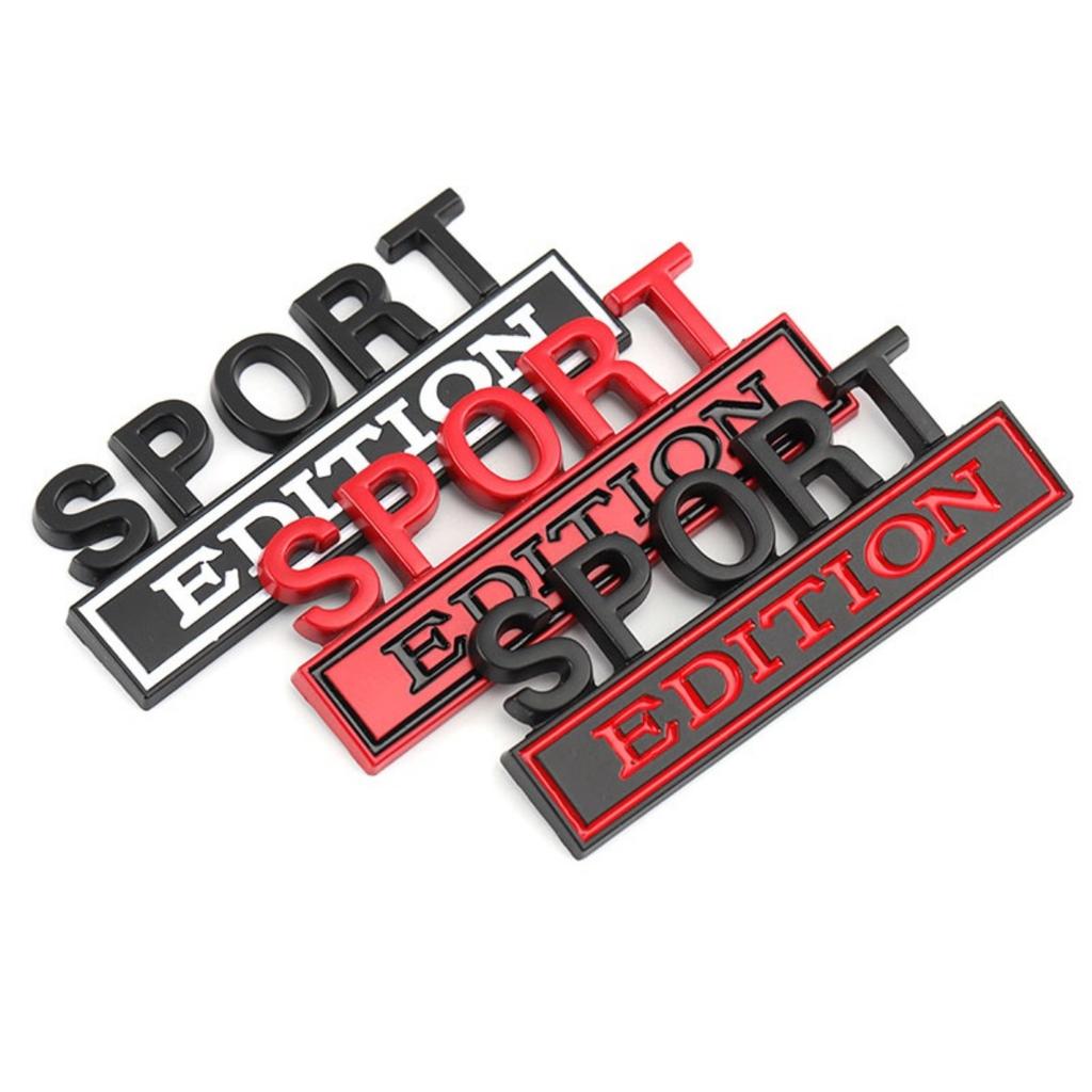 1Pc 3D Metal Sport Edition Logo Car Front Grille Badge Side Fender Rear Trunk Emblem Sticker Decal