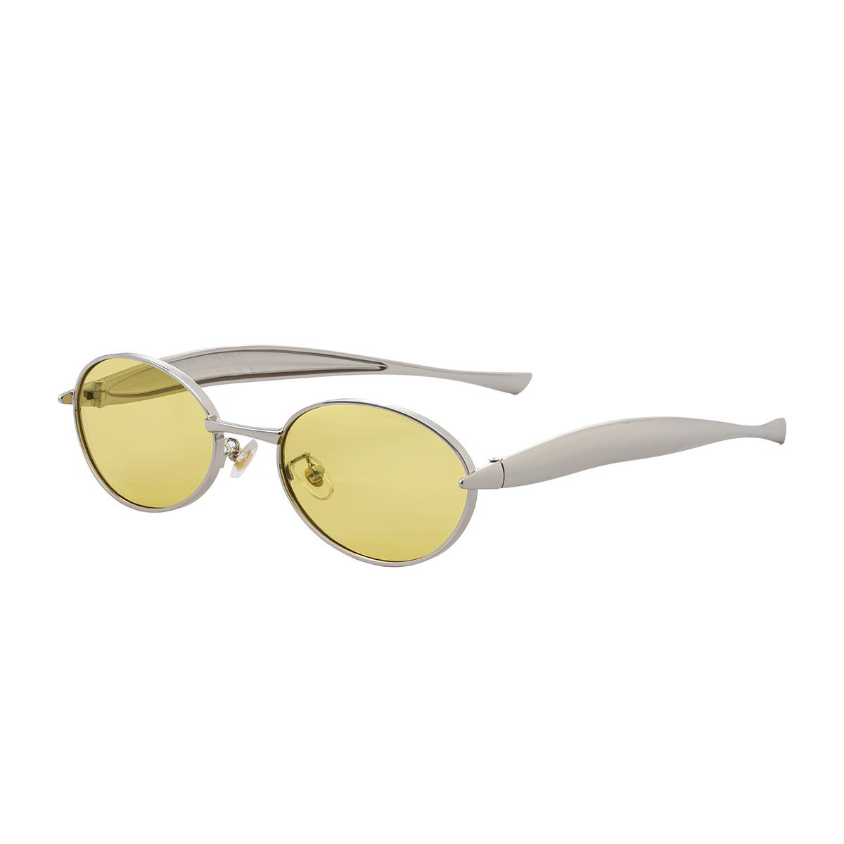 

vintage small oval champagne gradient sunglasses women new fashion steampunk sun glasses men driving uv400 eyewear alloy shades