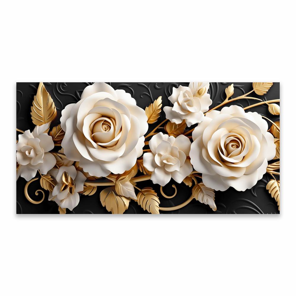 Bedroom Modern Wall Art Prints Black And White Flower Wall Art Poster Large Canvas Painting Decoration Women's Bedroom Decor