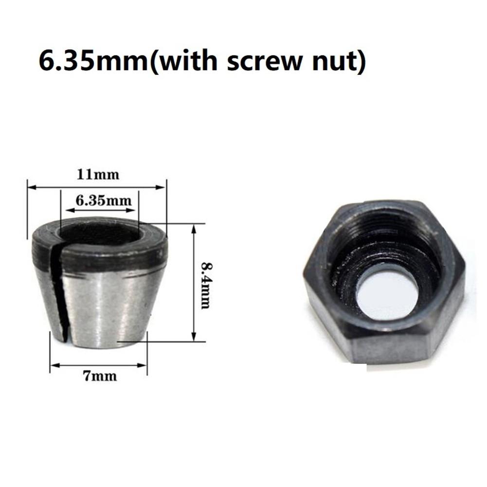 Router Collet Chuck 6mm 6.35mm 8mm Adapter For Woodworking Carving Machine Tool