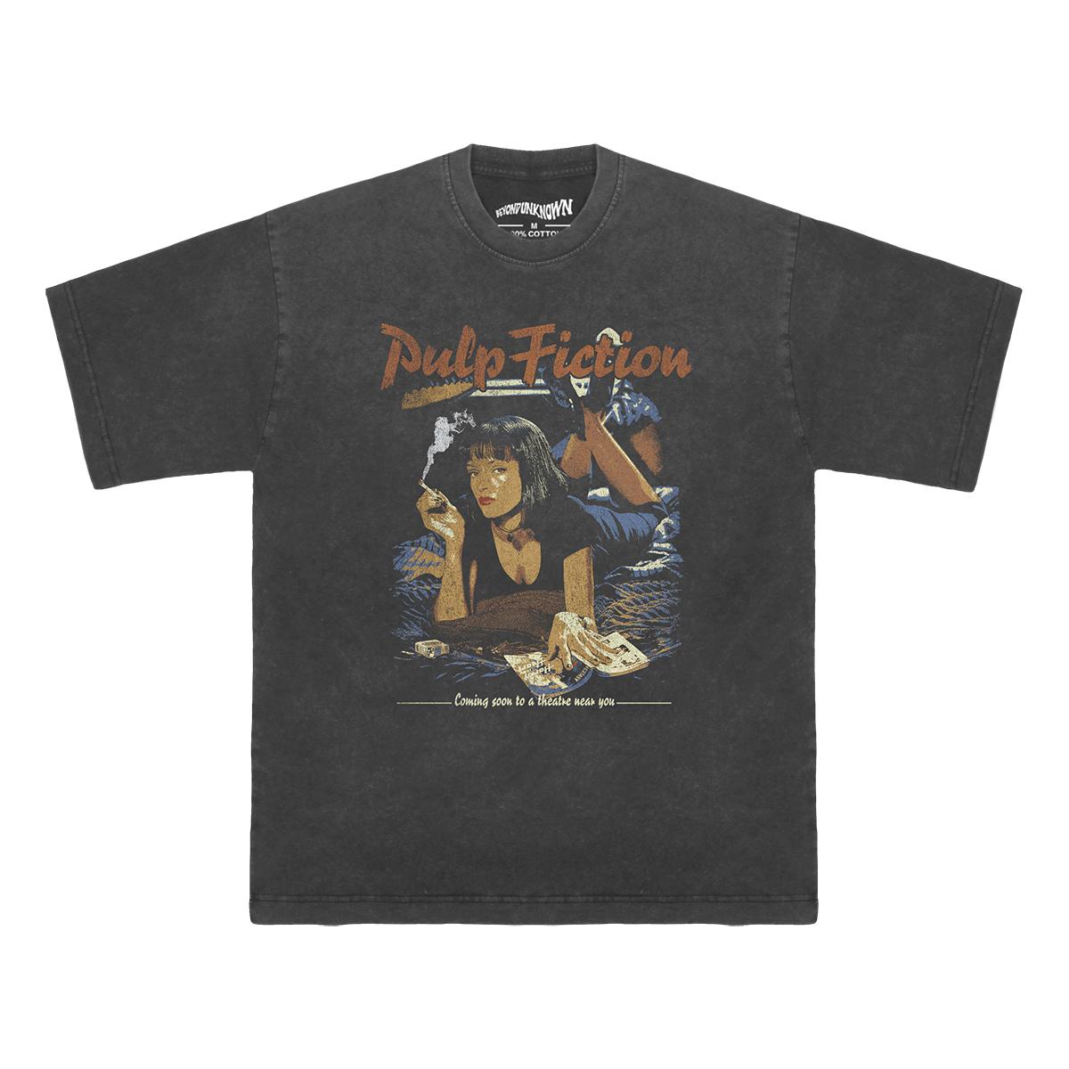 Pulp Fiction TShirt Movie Travolta Tarantino Reservoir Dogs The Hateful Eight Mens Clothing Mens Tops Short Sleeve Shirt S