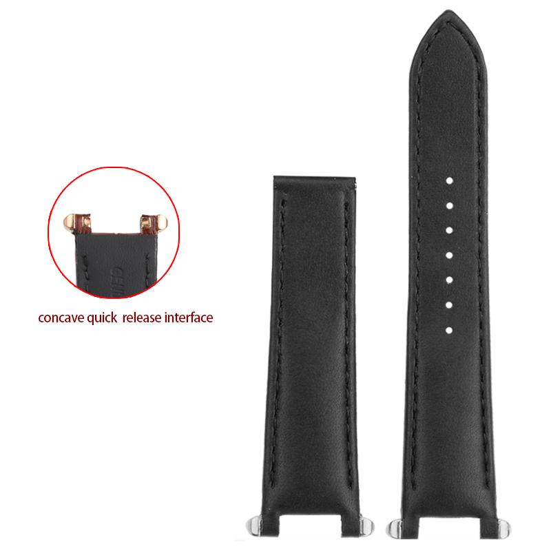 

Оригінальний шкіряний ремінець для Cartier PASHA WGPA0019/0026 W2PA0014 Серії Зі виїмкою Ремінець для годинника Чорно-синій Ремінець для годинника Браслет Ремінь 19x12mm