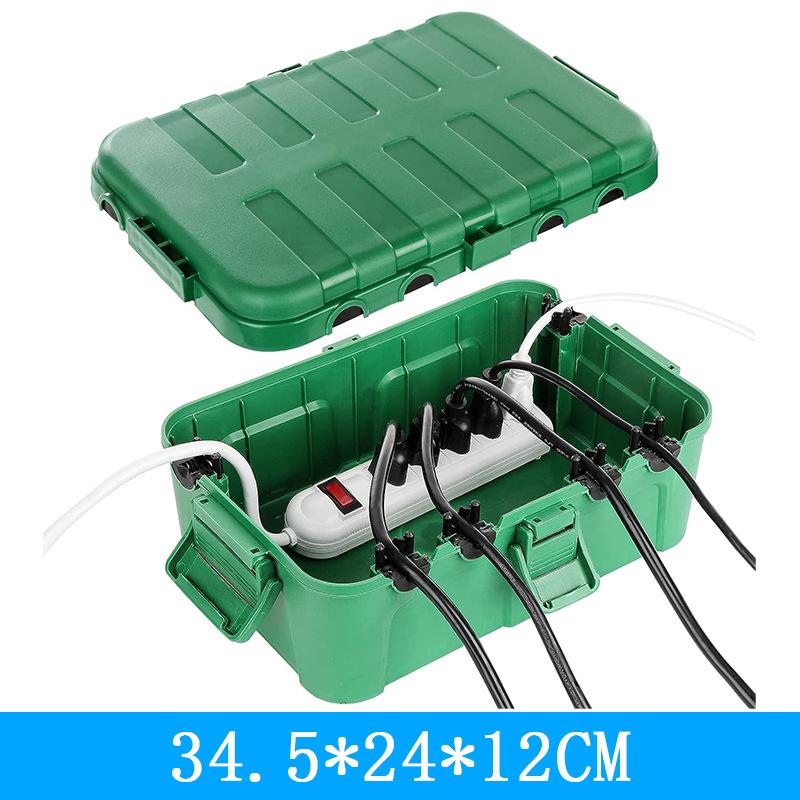 1pc Outdoor Medium Size Electrical Junction Box - 6 Cable Inlets Wire Protection, Generator Socket & Power Board Connection Box