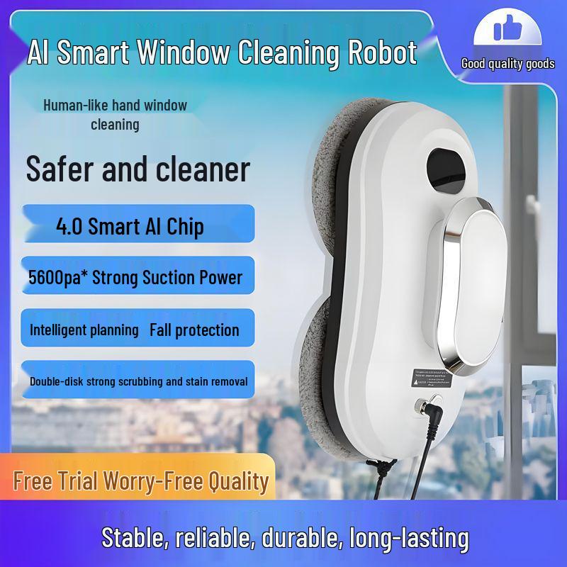 Fully Automatic Smart Glass Cleaning Robot - Remote-Controlled High-Rise Window Wiper