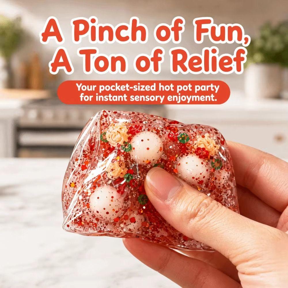 Crunch Sound Squeeze Bag Food Theme Crispy Handmade Balls Crunchy Squishy Ball Kids Adults
