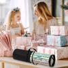 Wrapping Paper Holder Paper Roll Holder Christmas Decor Organizer With Zipper Transparent Holiday Decoration Box For Strap