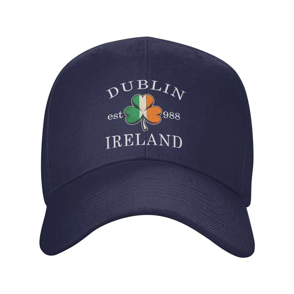 Dublin Ireland Saint Patricks Day Green Shamrock Sun Baseball Cap Summer FeUnisex Unisex Hip Hop Hats High Sports Baseball Caps