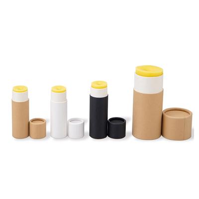 5Pcs/Lote Kraft Papel Push Up Tubos Biodegradável Papelão Cosmético Embalagem Cilíndrica Lip Balm Desodorante Recipiente