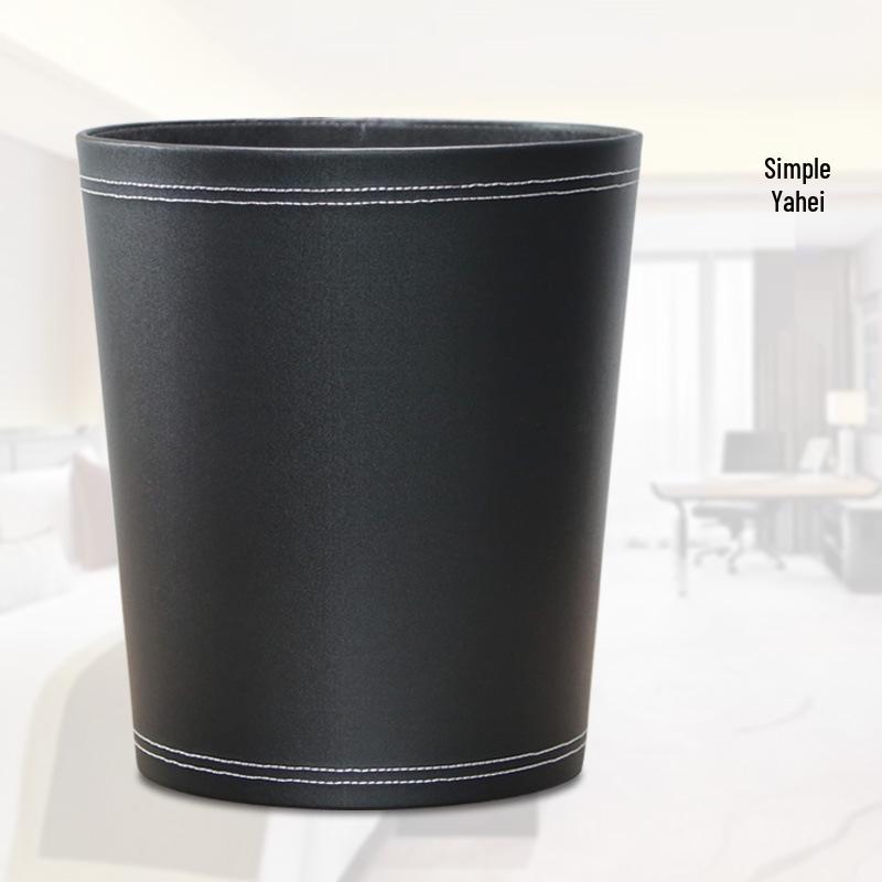 

Creative Leather Trash Can with Custom Options for Home and Hotel Use чёрный