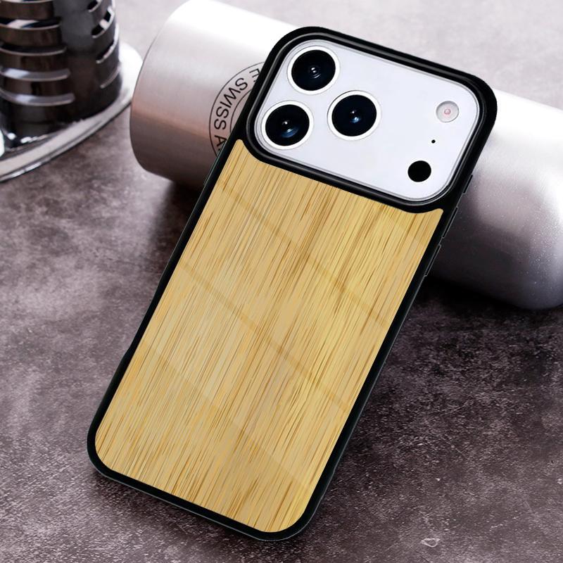Bamboo Wood Pattern Phone Case For iPhone 17 16 15 14 13 12 11 Pro Max Plus 17Air Soft Silicone Cover