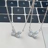 Luminous Aurora Butterfly Necklace & Bracelet Set - Women's Mori Style.