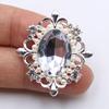 10PCS 30*34MM NEW Acrylic Button Pearl Rhinestone Silver Alloy Buttons Diy Flatback Embellishments Dress Decoration Accessories