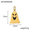 CARLIDANA Halloween Fun Party Accessories Charm Stainless Steel Pumpkin Skull Ghost Gold Plated Hat Titanium Steel Pendant