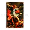 St Michael Archangel Michael Defeats Satan Revelation Metal Signs Retro Garage Personalized Kitchen Design Tin Sign Poster
