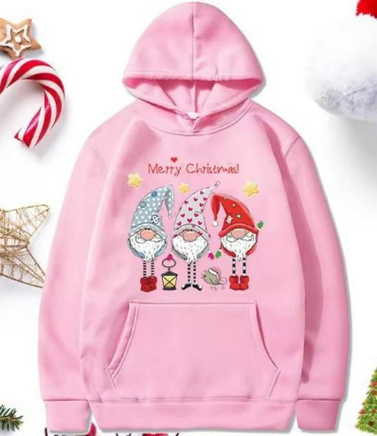 European & American Santa Claus Printed Christmas Hooded Hoodie