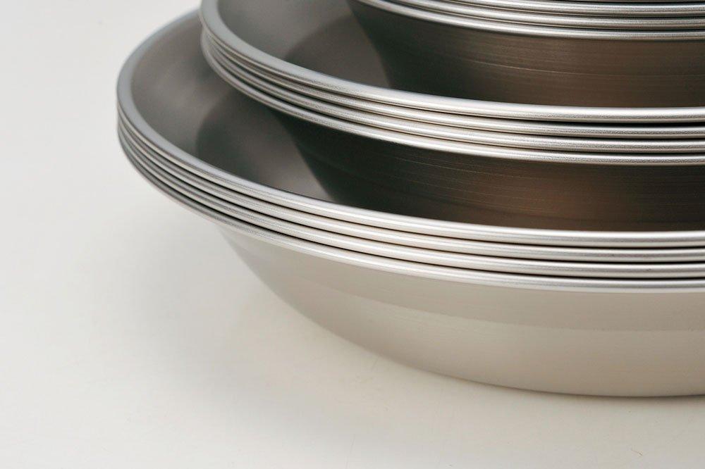 Snow Peak SP Tableware Bowl, Stainless Steel, TW-031, Large (x 4)