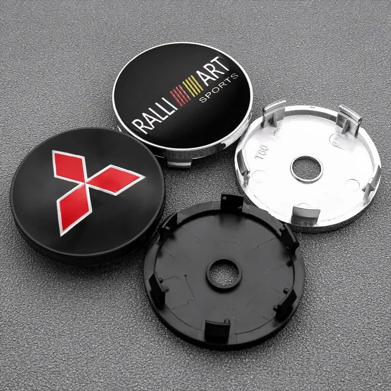 vdpc7 4Pcs 56mm 60mm Car Wheel Hub Center Cap Badge HubCap Auto Accessories For Mitsubishi Lancer Pajero Sport ASX L200 Eclipse Cross