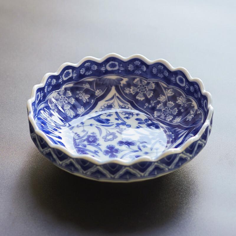 Japanese Blue and White Ceramic Lace Bowl