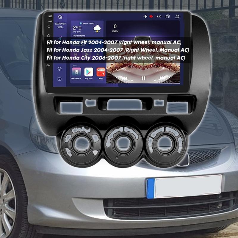 Car Stereo Radio Fascia Panel 2 Din Frame For Honda Fit Jazz 2004-2007 Manual A/C Right Wheel