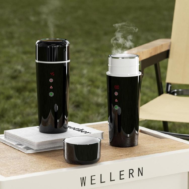 Intelligent  Temperature Control Car Kettle with Concealed  Charging Port & Spare Stirrer Portable Car Electric Kettle f