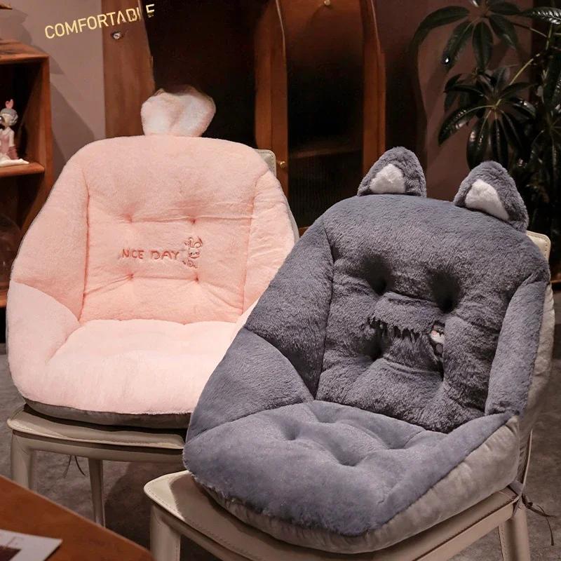 Winter Plush Thickened Husky Puppy Dinosaur Cute Bench Seat Fully Wrapped Warm Cushion Cushion Dormitory Cushion
