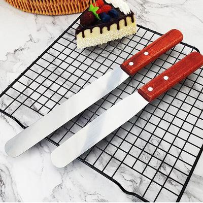 Wooden Handle Stainless Steel Butter Scatula Set