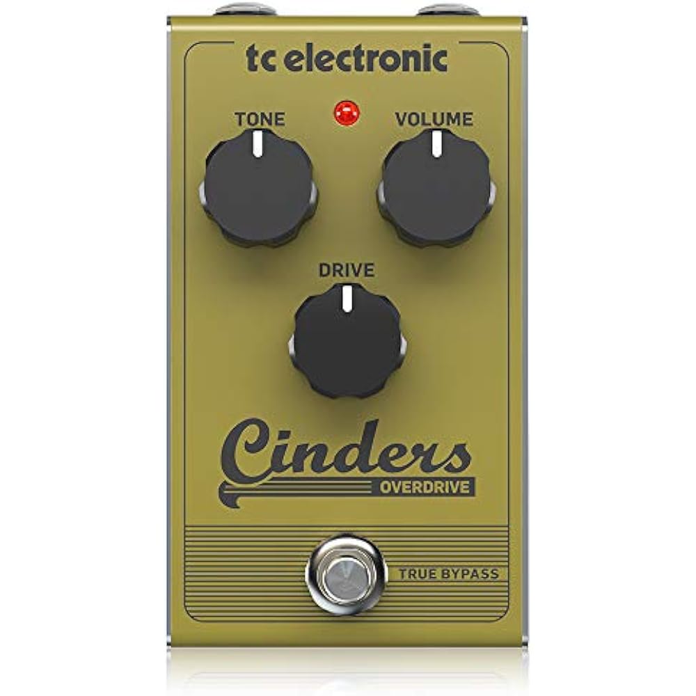 TC ELECTRONIC CINDERS OVERDRIVE TUBE LIKE OVERDRIVE Extremely responsive and expressive feel