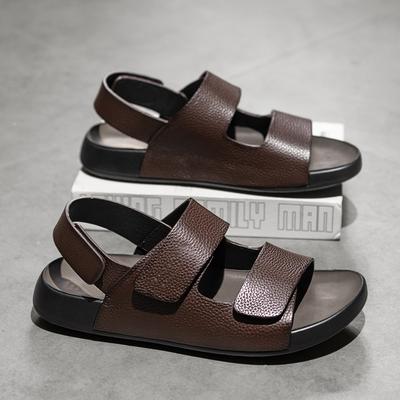 Mode Neuankömmling Herren Sandalen Sommer Mode Strandschuhe Herren Fahren Oberbekleidung Sandalen Leder Rutschfest Mann Waten Aqua Schuhe Hausschuhe