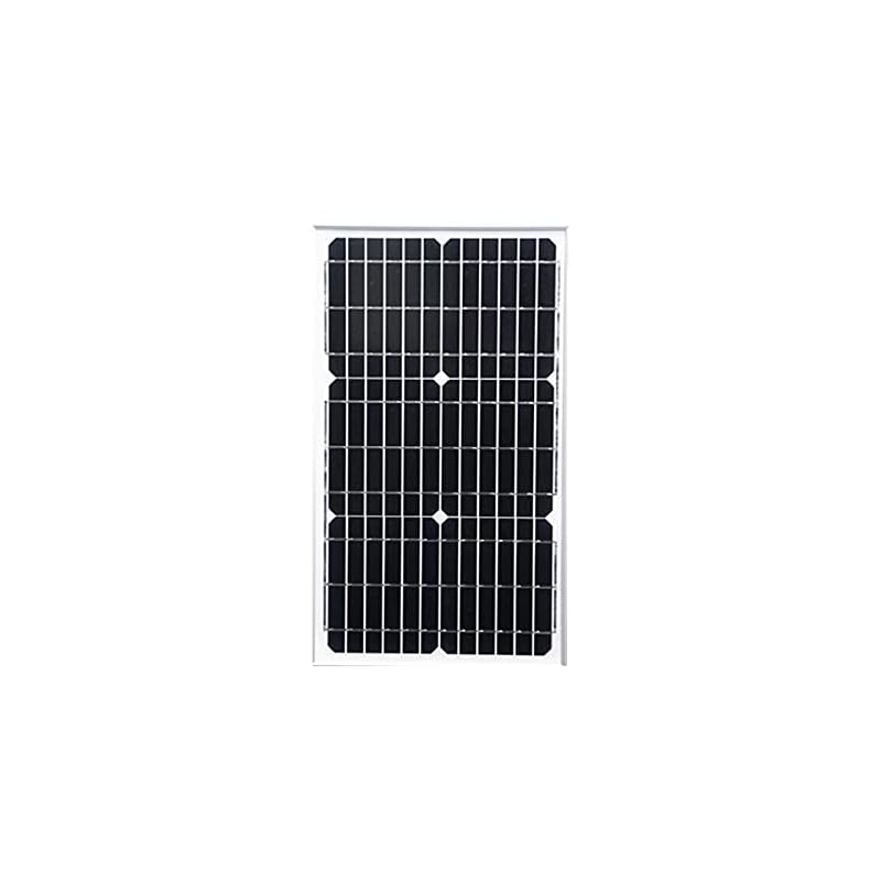 

KAUSMEDIA solar panel single crystal aluminum frame 12V system solar panel small size power generation Electricity storage maintain charge (20W)
