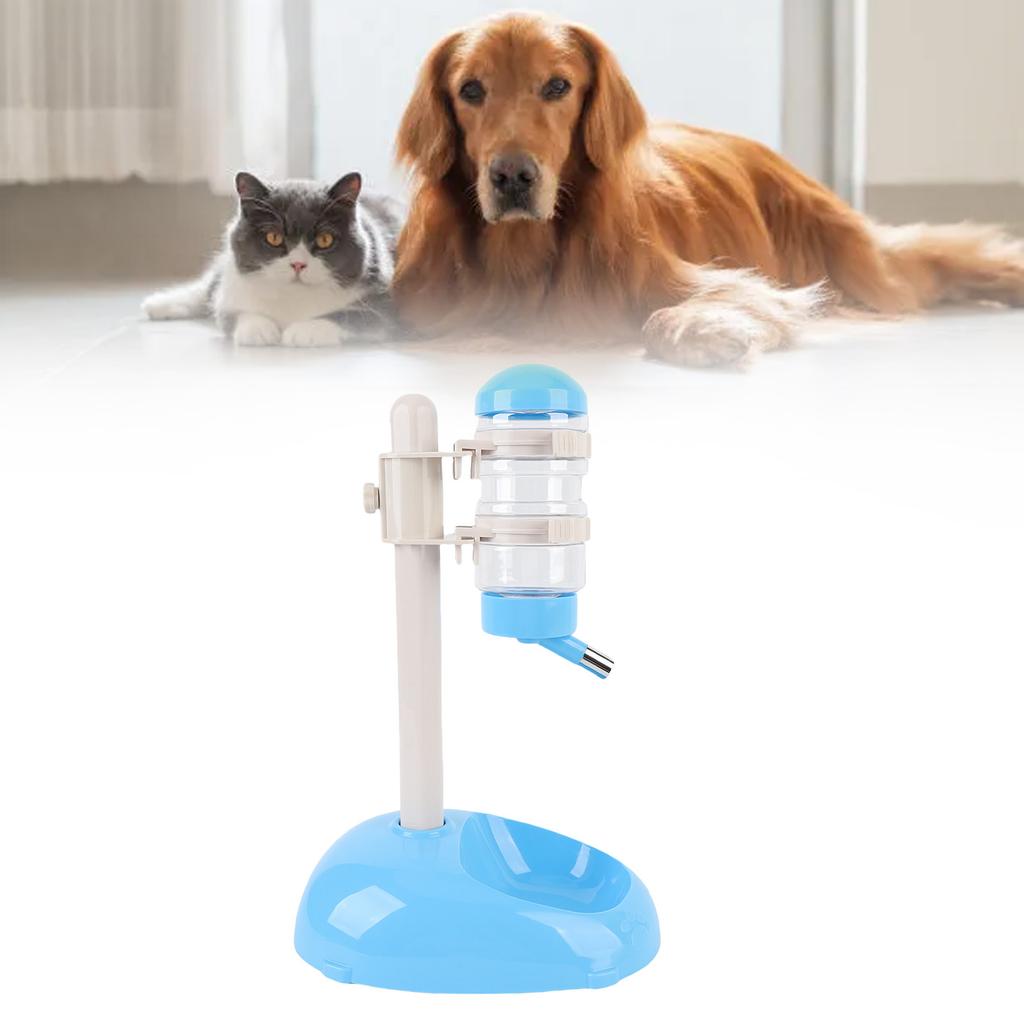 Universeller stehender Trinkbrunnen und Futterspender für Haustiere, höhenverstellbar, 500 ml Fassungsvermögen, stehender automatischer Wasserspender für Welpen