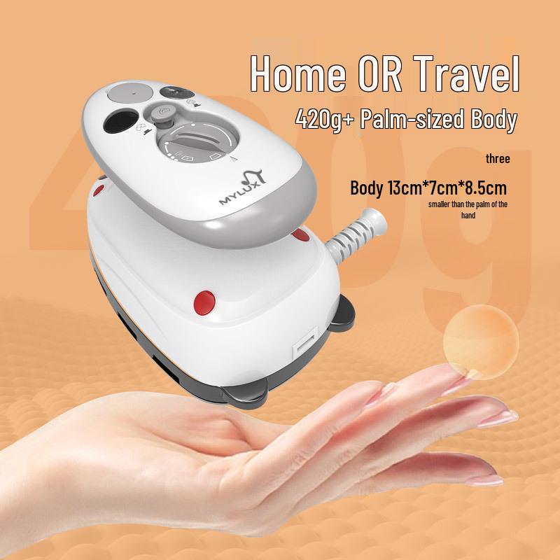 Mylux Mini Handheld Travel Iron with Temperature Control and Ceramic Soleplate