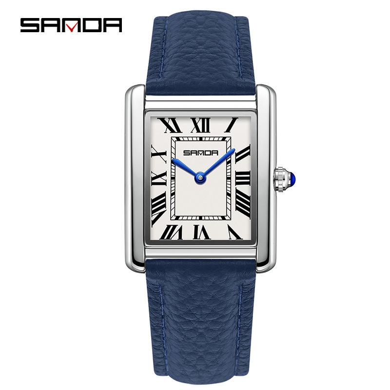 Couple Watch Fashion Square Roman Scale Men'S And Women'S Quartz Watch Waterproof Watch