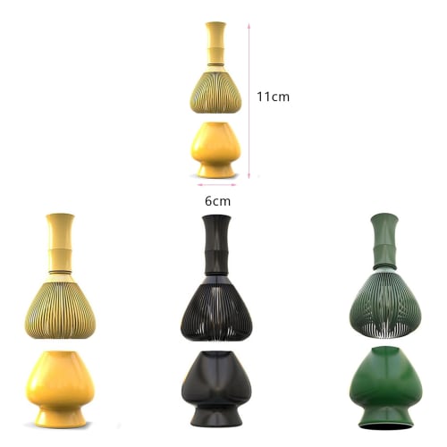 100-Stand Matcha Whisk, Made of ABS Plastic, Chasen (Chasen) Whisk Tool (Green)