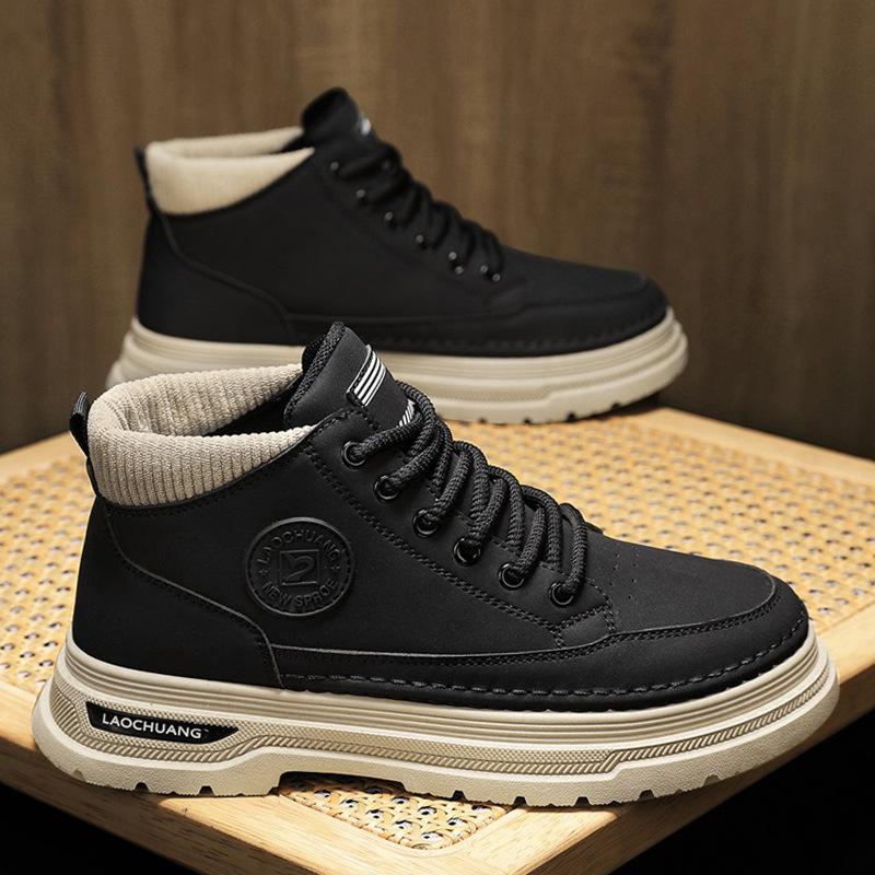 2025 winter new Martin boots men's high-top British style retro leather shoes casual trend classic tooling boots