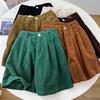 Women's High Waist Retro Corduroy A-Line Shorts – Autumn/Winter 2025 Collection