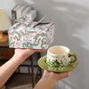 Shangqi Retro Ceramic Coffee Cup and Saucer Set