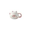 Chinese Style Milk Tea Lid Accessories Exquisite Ceramic Cat Ear Pot  Hotel