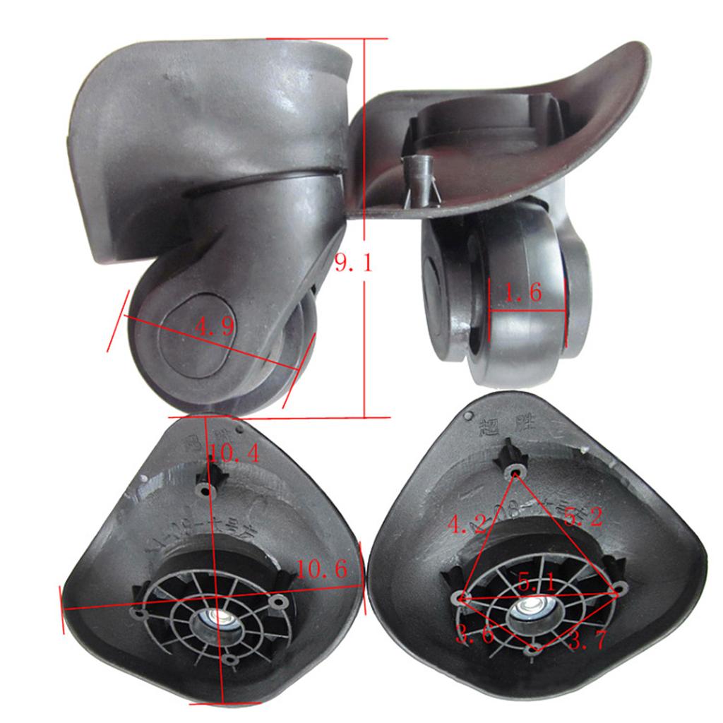 1 pár DIY kufr Výměna zavazadel Kolečka Otočná Opravy Příslušenství Mute Roller Wheels pro cestovní tašku