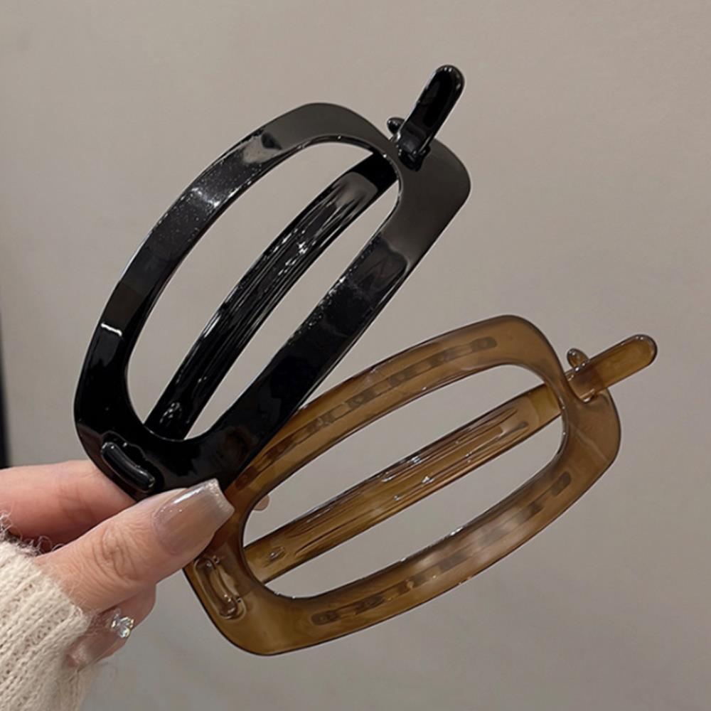 Vintage Hollow Oval Twist Hair Clips for Women Elegant Long Hair Duckbill Clips Bun Hairpins Ornament Fashion Hair Accessories