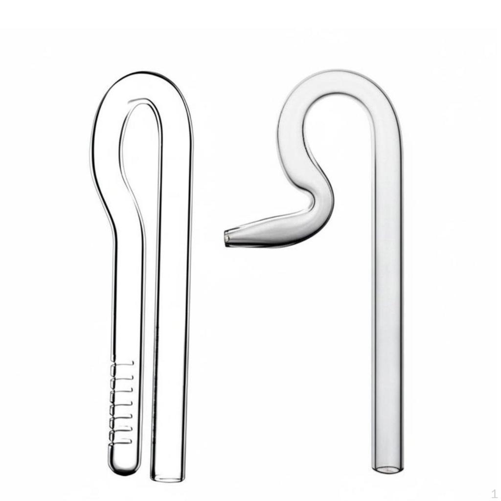 Glass Lily Pipe Improves Water Circulation Aquarium Inflow Outflow Crystal Clear