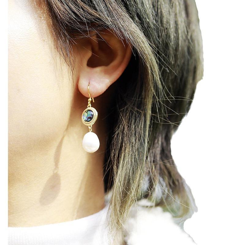 Luxury High-quality E-commerce New Light Luxury Style Pearl Shell Earrings, Earrings, European, American, Japanese and Korean Earrings, Jewelry