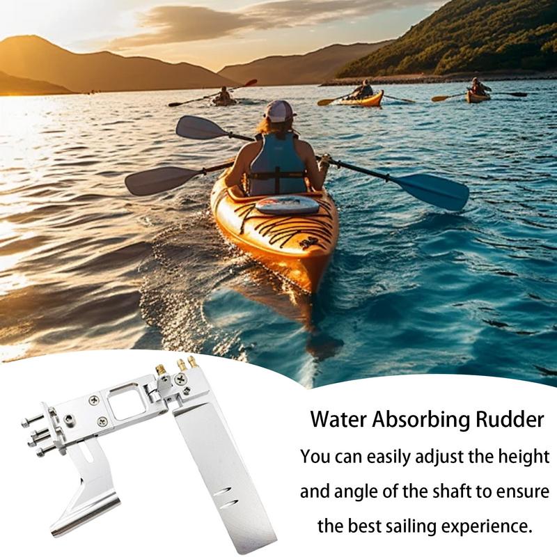 Boat Rudder For Trolling Motor 4.33in Marine Paddle Rudder Parts With 0.15in Shaft Bracket Catamaran CAT Water Absorber Rudder