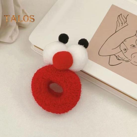 5/10Pcs Hair Ties Big Eyes Cartoon Shape Hairband Candy Color Hair Ring Double Ball Hair Ties High Elastic Hair Ropes